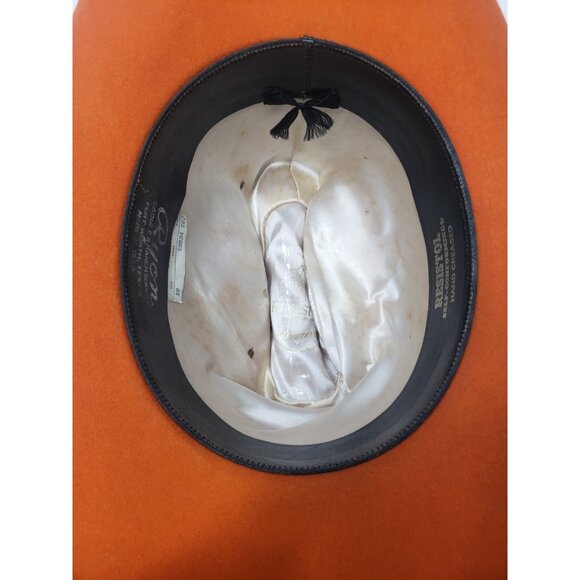 Resistol Self Conforming Hand Creased Las Vegas 6 3/4 Orange Western Style 68L - Picture 10 of 12